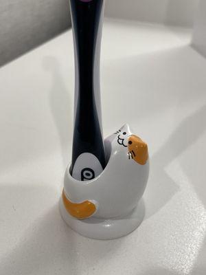 One of my favorite (yet unnecessary) finds at Daiso... a kitty cat toothbrush holder! Perfect for traveling!