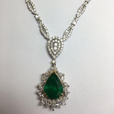 Custom Emerald & Diamond Necklace