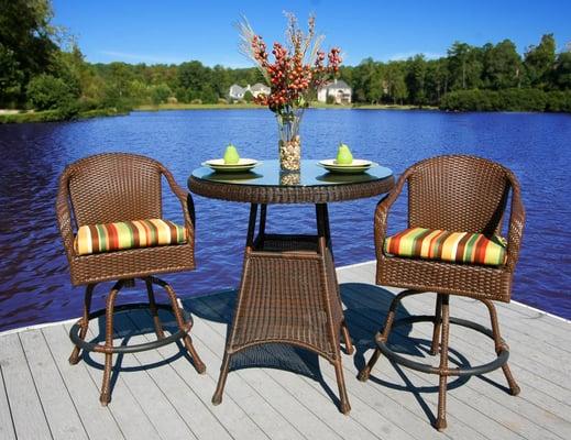 One of the 3 piece sets at Tortuga Outdoor furniture.