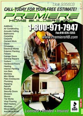 Premiere Home Builders Inc.