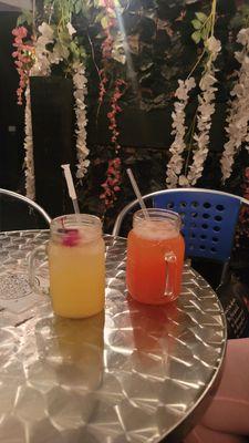 Nice place on the patio having good talk and these drinks was hittin the left had Ciroc and the right was passion fruit