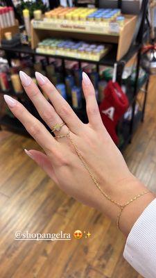 Permanent jewelry hand chain