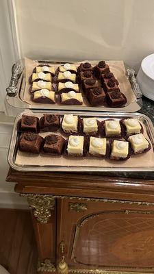 Brownies, cheesecakes, lemon bars