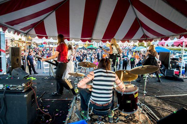 The Rhythm Coffin monstrously rocking the crowd at the 4th Annual Spook Show