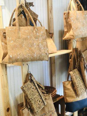 We've got your handbags covered.  Vegan and beautiful.  Sourced in Portugal.