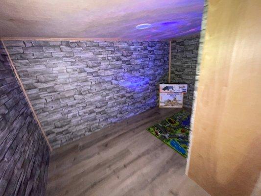 "Secret Room" under the stairs.