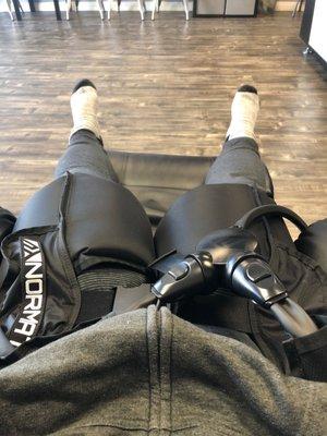 Normatec Hip Compression- vital to post leg day recovery!!! Also very helpful with PMS ladies!!!