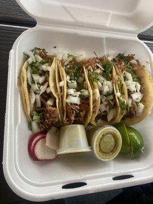 Street Taco with shredded pork