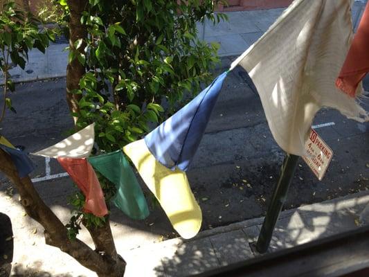 Prayer Flags: view from the second floor window