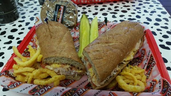 Foot Long Turkey Bacon Ranch w/Cheddar, Tomato and Ranch on Wheat w/Funyuns and Chocolate Chip Cookie. Yummy & Delicious!