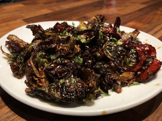 Crispy Sriracha Brussels Sprouts