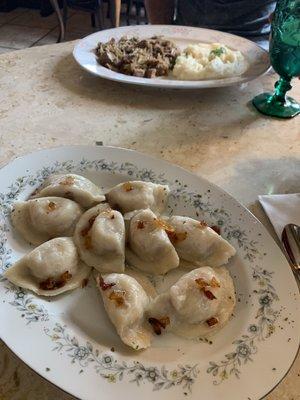 Delicious meal! Tastes like home, even though this is my first time trying pierogis!