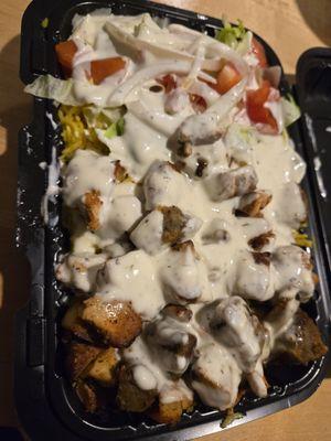 Combo over rice with white sauce