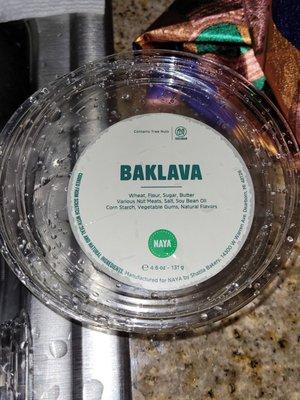 Baklava ingredients