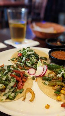 Veggie street tacos. Lovely flavors.