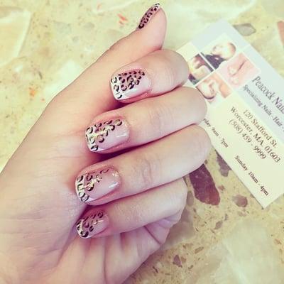 For all you cheetah lovers follow us on Instagram @PeacockNailsHair for the latest designs!