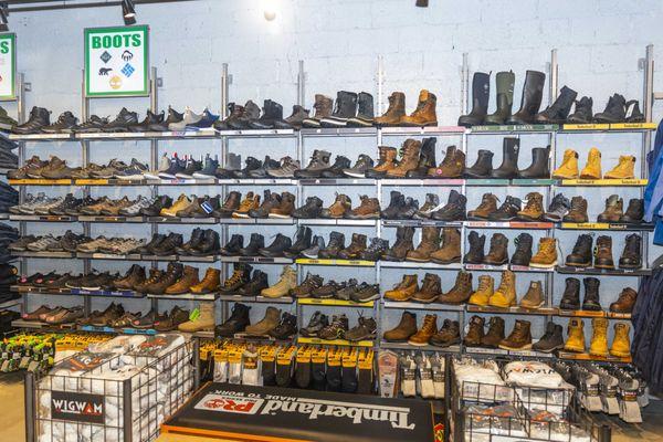 Boot Selection at Robinhood Workwear