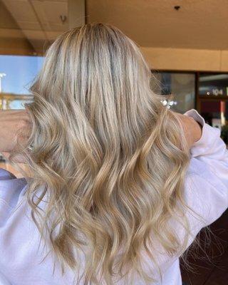 Beautiful balayage with baby highlights