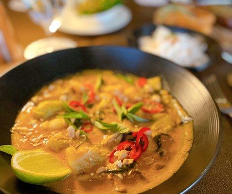 Penang curry lobster