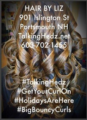 Big Bouncy Curls - Call or Text 603.702.1455 @TalkingHedz TalkinhHedz.net