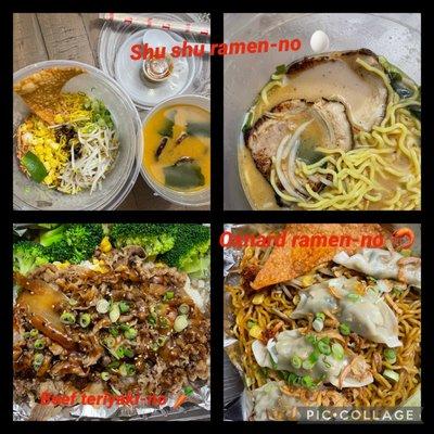 51. Shu Shu Ramen (you have to mix together which was better for me) , 82. Teriyaki Beef Bowl and 56. Oxnard Ramen