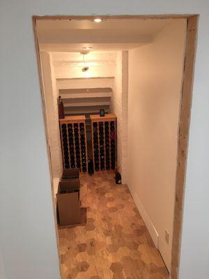 Wine cellar hexagon parquet