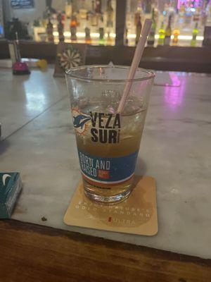 Long Island ice tea. Really strong!