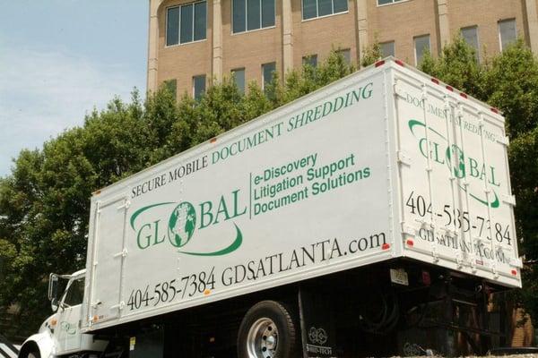 Global Shredding Truck at the Midtown Atlanta Office