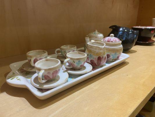 Cutely painted teaset