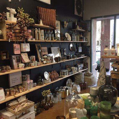 Book, cards, vandals, home decor, fancy cards, jewelry and trinkets fill this store.