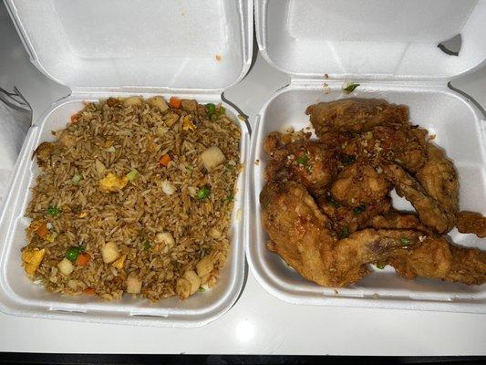 18. Chicken Fried Rice 10. Deep Fried Garlic Chicken Wings