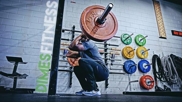 Warming up for front squats