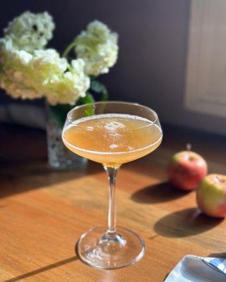 The Local drink - Cocktail with Old Forth Rye, Local Spiced Apple Syrup, Lemon Juice and Orange Liqueur