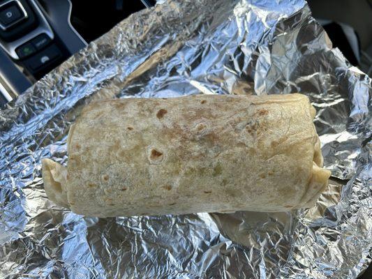 Chicken Super Burrito.