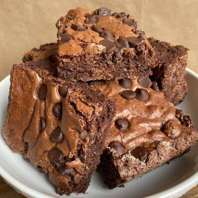 Giant Triple Chocolate Brownies