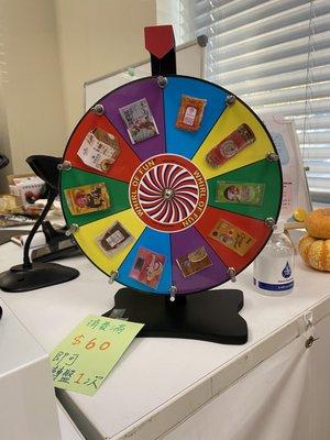 Spend $60 and you get to spin the wheel for a FREE gift