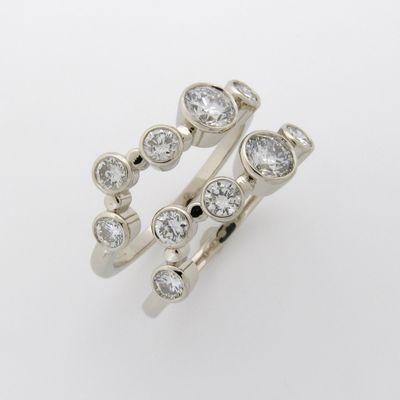 14 Karat White Gold Matching Diamond Bands