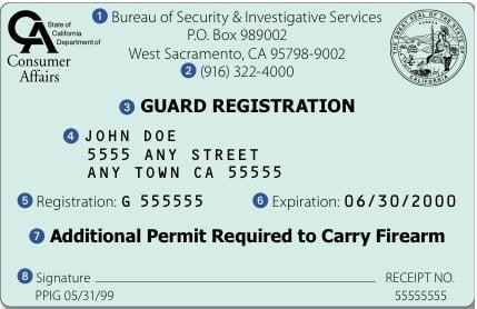 We offer Guard Card training to become security guard