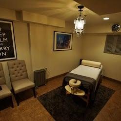 One of our 11 private rooms available to enjoy a message, facial, spray tan, body wrap,  or waxing!