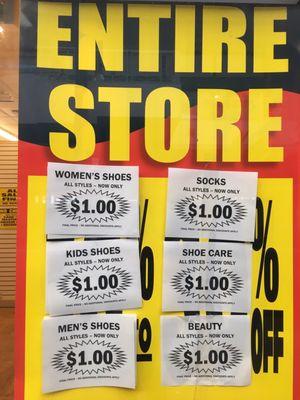 Payless is closing today or tomorrow, whenever everything is sold. Everything is $1.00!!!!