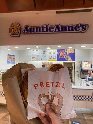 Storefront and my free bday pretzel