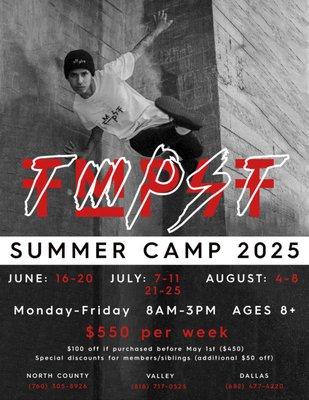 Summer Camp 2025! Sign up before May 1st for $100 off!