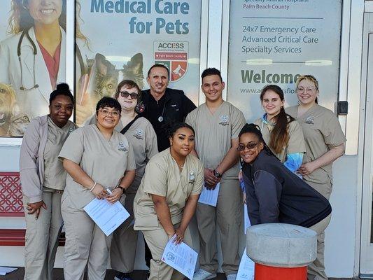 Veterinary Assisting student field trip.