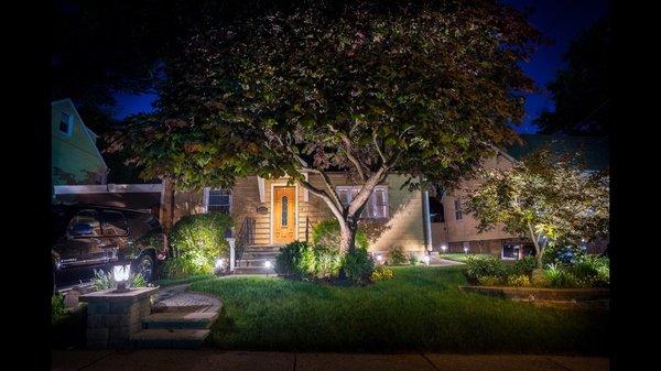 Landscaping and landscape lighting