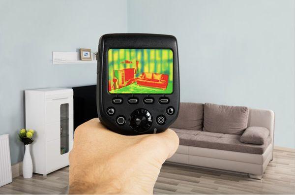 Thermal imaging camera for water detection.