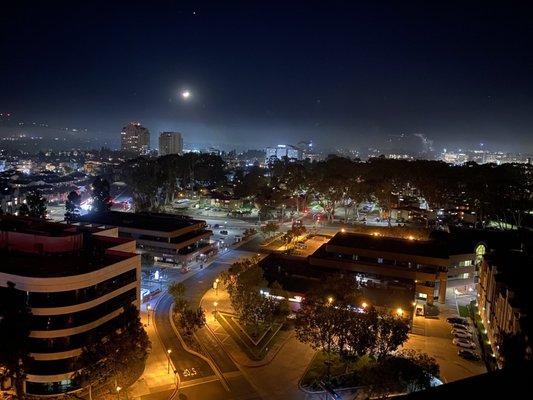 My view out on the deck of the 15th floor tonight