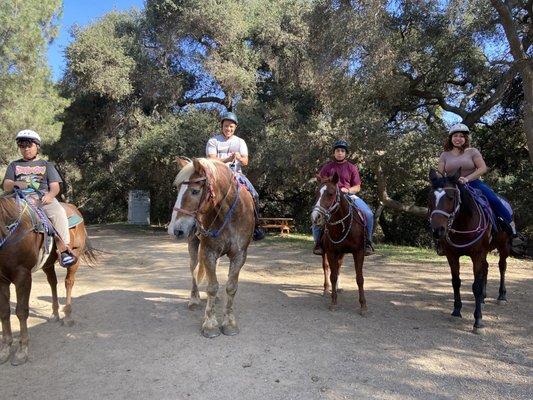 We rode on horses..... Dexter, Hercules, Lupe and Diamond.