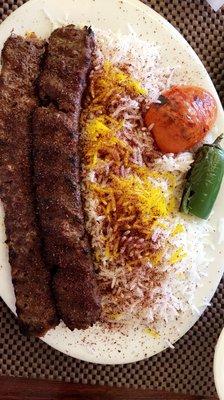 Beef kobida kabob with the basmati rice with sumo very yummy