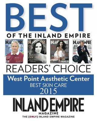 We are proud to be voted best skin care in the Inland Empire!! call 909-355-1296 to book your appointment today!!