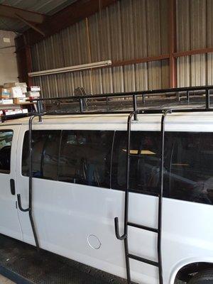 Custom van rack